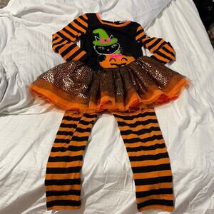 Emily Rose 4 stripe cat Halloween tutu set euc